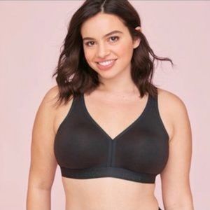 Cacique black cotton no wire bra